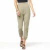 Buy ⌛ G By Giuliana LounGy CoolGirl Jersey Adjustable-Length Jogger Pant Dusty Olive 👍