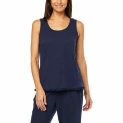 Brand new 🛒 G By Giuliana Jet Set G Linen-Blend Tank Hummus 🔥