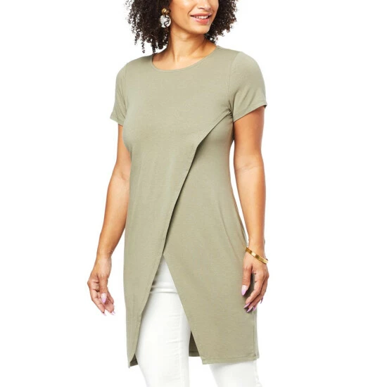 Wholesale ๐ G By Giuliana Black Label Cross-Front Drama Top Rose Cloud โญ 3 Wholesale ๐ G By Giuliana Black Label Cross-Front Drama Top Rose Cloud โญ