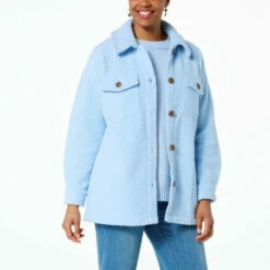 Flash Sale 👏 G By Giuliana Sherpa Fleece Comfort Shacket Chambray 🥰 -G by GIULIANA Sales Store unnamed file 107