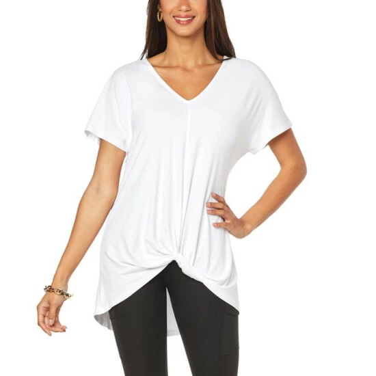 Best deal ⌛ G By Giuliana EcoLuxe Knit Knot-Front Tunic Black ⌛ 7 Best deal ⌛ G By Giuliana EcoLuxe Knit Knot-Front Tunic Black ⌛ - Image 5