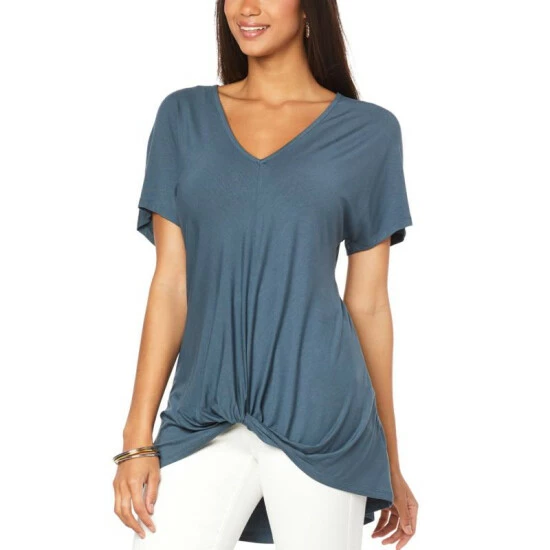 Best deal ⌛ G By Giuliana EcoLuxe Knit Knot-Front Tunic Black ⌛ 9 Best deal ⌛ G By Giuliana EcoLuxe Knit Knot-Front Tunic Black ⌛ - Image 7