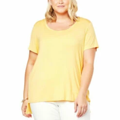 Budget 😀 G By Giuliana EcoLuxe Knit Hi-Low Hem Tee Dusty Olive 🧨 -G by GIULIANA Sales Store unnamed file 1088