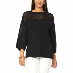 Top 10 😀 G By Giuliana Open Knit Crochet Sweater Pink Burst 🌟 -G by GIULIANA Sales Store unnamed file 1100