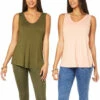 Flash Sale 😀 G By Giuliana 2-pack EcoLuxe Jersey Knit V-Neck Tanks Olive Night/soft Coral 👏 1 Flash Sale 😀 G By Giuliana 2-pack EcoLuxe Jersey Knit V-Neck Tanks Olive Night/soft Coral 👏 -G by GIULIANA Sales Store unnamed file 1108