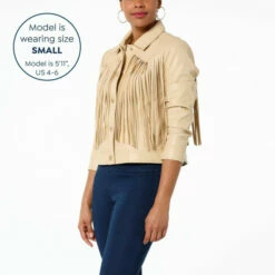 New 💯 G By Giuliana Black Label Faux Leather Graphic Fringe Jacket 😀 -G by GIULIANA Sales Store unnamed file 111