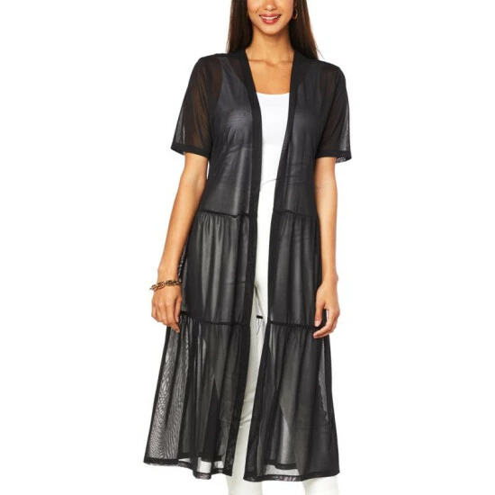 Promo โญ G By Giuliana Jet Set G Aria Mesh Topper/Cover-Up Navy Floral ๐ 6 Promo โญ G By Giuliana Jet Set G Aria Mesh Topper/Cover-Up Navy Floral ๐ - Image 4