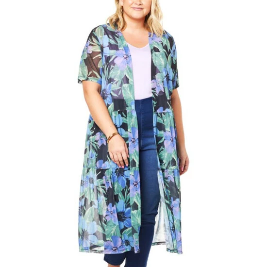Promo โญ G By Giuliana Jet Set G Aria Mesh Topper/Cover-Up Navy Floral ๐ 7 Promo โญ G By Giuliana Jet Set G Aria Mesh Topper/Cover-Up Navy Floral ๐ - Image 5