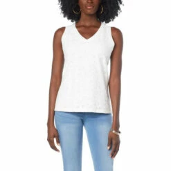 Cheap ⭐ G By Giuliana Lace Front Mixed Media Tank Rose Cloud 🥰 -G by GIULIANA Sales Store unnamed file 1134