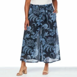 Best Sale ✔️ G By Giuliana Jet Set G Aria Print Mesh Knit Culotte Pant Rich Navy Floral 🤩 -G by GIULIANA Sales Store unnamed file 1167