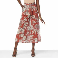 Best Sale ✔️ G By Giuliana Jet Set G Aria Print Mesh Knit Culotte Pant Rich Navy Floral 🤩 -G by GIULIANA Sales Store unnamed file 1168
