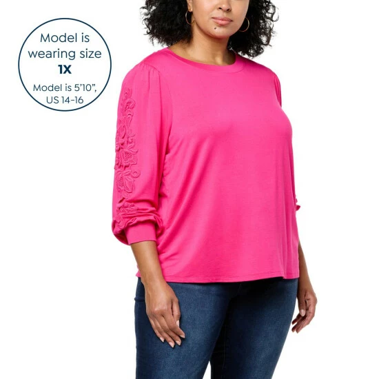 Brand new ๐ G By Giuliana Black Label SoSoft Lace Sweatshirt ๐ 4 Brand new ๐ G By Giuliana Black Label SoSoft Lace Sweatshirt ๐ - Image 2