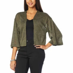 Best Sale ๐ G By Giuliana Hacci Slub Knit Cropped Cardigan Marina Navy โญ