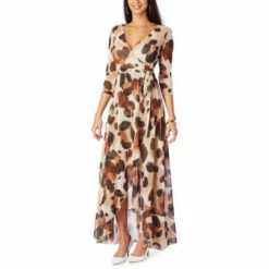 Brand new ✔️ G By Giuliana Animal Print Tulip-Hem Mesh Knit Maxi 👗 Dress Neutral Animal 🌟 -G by GIULIANA Sales Store unnamed file 1265