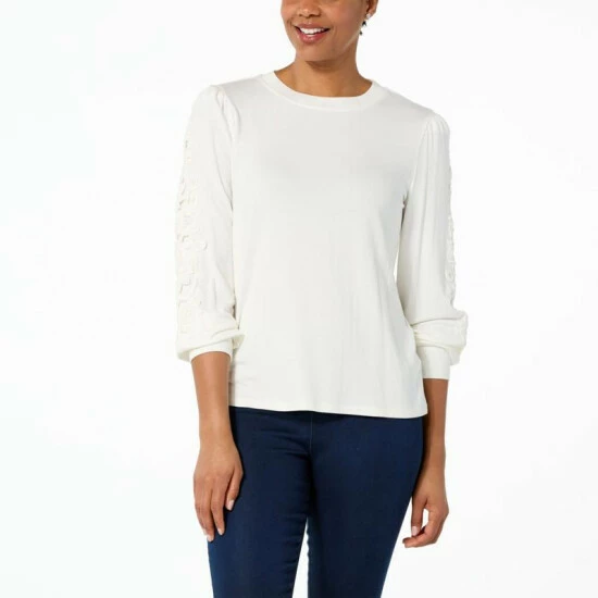 Brand new ๐ G By Giuliana Black Label SoSoft Lace Sweatshirt ๐ 13 Brand new ๐ G By Giuliana Black Label SoSoft Lace Sweatshirt ๐ - Image 11