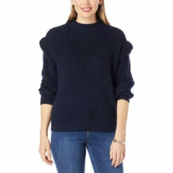 Promo 🔥 G By Giuliana Shoulder Detail Dolman-Sleeve Cozy Sweater Navy 🧨 -G by GIULIANA Sales Store unnamed file 1313