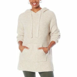 Hot Sale 👍 G By Giuliana LounGy Oversized Knit Hooded Sweater Oat 😉 -G by GIULIANA Sales Store unnamed file 1364