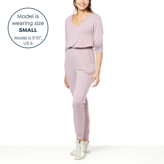 Cheapest ๐ G By Giuliana SoSoft Knit Long-Sleeve Jogger Jumpsuit Olive Night ๐ 7 Cheapest ๐ G By Giuliana SoSoft Knit Long-Sleeve Jogger Jumpsuit Olive Night ๐ - Image 5