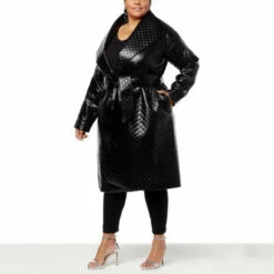 Promo 🌟 G By Giuliana Black Label Quilted Faux Leather 🧥 Coat ❤️ -G by GIULIANA Sales Store unnamed file 1386