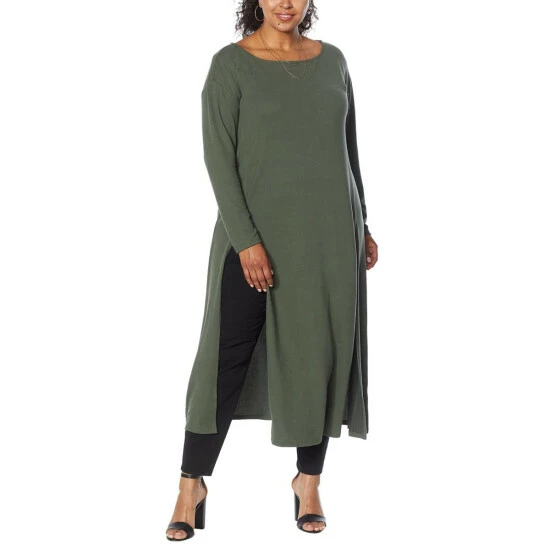 Brand new 😀 G By Giuliana Drama Knit Maxi-Length Tunic Top Black 🌟 5 Brand new 😀 G By Giuliana Drama Knit Maxi-Length Tunic Top Black 🌟 - Image 3