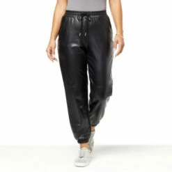 Buy 😍 G By Giuliana Black Label Faux Leather Pull-On Jogger ⌛ -G by GIULIANA Sales Store unnamed file 1401