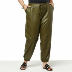 Buy 😍 G By Giuliana Black Label Faux Leather Pull-On Jogger ⌛ -G by GIULIANA Sales Store unnamed file 1402