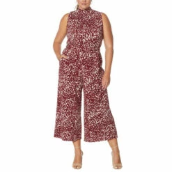 Budget 😉 G By Giuliana Mock Neck Knit Jumpsuit Dark Cherry Spots 🎉 10 Budget 😉 G By Giuliana Mock Neck Knit Jumpsuit Dark Cherry Spots 🎉 -G by GIULIANA Sales Store unnamed file 1406