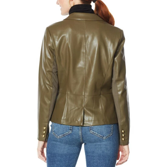 Hot Sale ๐ G By Giuliana Faux Leather Blazer Dark Olive โจ 16 Hot Sale ๐ G By Giuliana Faux Leather Blazer Dark Olive โจ - Image 14
