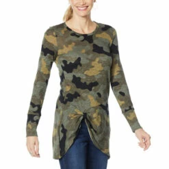 Best deal 🧨 G By Giuliana Twist-Front Tunic Black ❤️