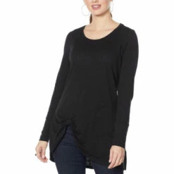 Best deal 🧨 G By Giuliana Twist-Front Tunic Black ❤️ -G by GIULIANA Sales Store unnamed file 1464