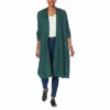 Discount 🥰 G By Giuliana Waffle Knit Duster Cardigan Mallard Green 😀 -G by GIULIANA Sales Store unnamed file 1466