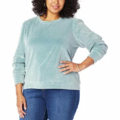 Flash Sale ✔️ G By Giuliana Puff Sleeve Top With Shirring Teal 🤩 -G by GIULIANA Sales Store unnamed file 1483