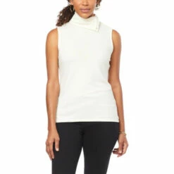 Best Sale ✔️ G By Giuliana Hacci Knit Convertible Turtleneck Tank Blue Violet ✔️ -G by GIULIANA Sales Store unnamed file 1509