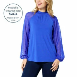 Coupon 😍 G By Giuliana Black Label Mock-Neck Mixed Media Top 🥰 -G by GIULIANA Sales Store unnamed file 151