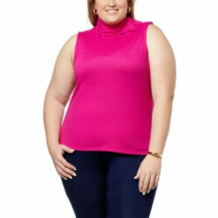 Best Sale ✔️ G By Giuliana Hacci Knit Convertible Turtleneck Tank Blue Violet ✔️ -G by GIULIANA Sales Store unnamed file 1512