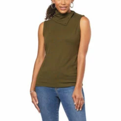 Best Sale ✔️ G By Giuliana Hacci Knit Convertible Turtleneck Tank Blue Violet ✔️ -G by GIULIANA Sales Store unnamed file 1513