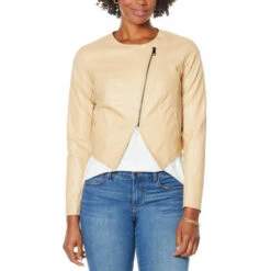 Budget 👏 G By Giuliana Lightweight Faux Leather Moto Jacket Misty Rose 🔥 20 Budget 👏 G By Giuliana Lightweight Faux Leather Moto Jacket Misty Rose 🔥 -G by GIULIANA Sales Store unnamed file 1554