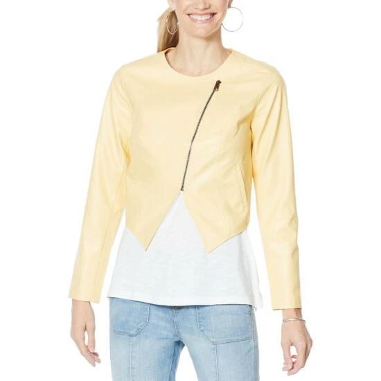 Budget 👏 G By Giuliana Lightweight Faux Leather Moto Jacket Misty Rose 🔥 8 Budget 👏 G By Giuliana Lightweight Faux Leather Moto Jacket Misty Rose 🔥 - Image 6