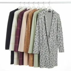 Hot Sale 🛒 G By Giuliana Jacquard Sweater Knit Duster Cardigan Gray Leopard 😍 -G by GIULIANA Sales Store unnamed file 1567