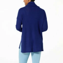 Best Pirce 🎁 G By Giuliana Cowl-Neck Waffle Knit Poncho Tunic Black ⭐ -G by GIULIANA Sales Store unnamed file 157