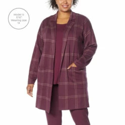 Hot Sale 🛒 G By Giuliana Jacquard Sweater Knit Duster Cardigan Gray Leopard 😍 -G by GIULIANA Sales Store unnamed file 1574