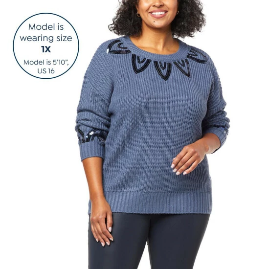 Cheapest 🥰 G By Giuliana Sequin Holiday Pullover Sweater Cream 👍 6 Cheapest 🥰 G By Giuliana Sequin Holiday Pullover Sweater Cream 👍 - Image 4