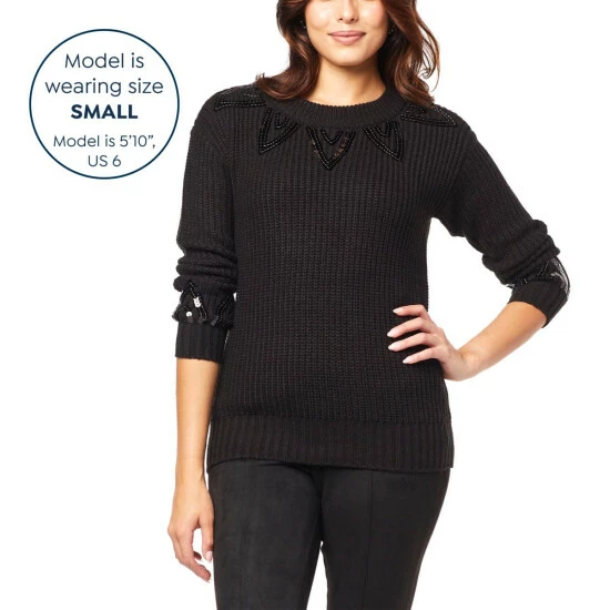 Cheapest 🥰 G By Giuliana Sequin Holiday Pullover Sweater Cream 👍 7 Cheapest 🥰 G By Giuliana Sequin Holiday Pullover Sweater Cream 👍 - Image 5