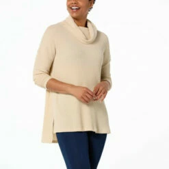 Best Pirce 🎁 G By Giuliana Cowl-Neck Waffle Knit Poncho Tunic Black ⭐ -G by GIULIANA Sales Store unnamed file 161