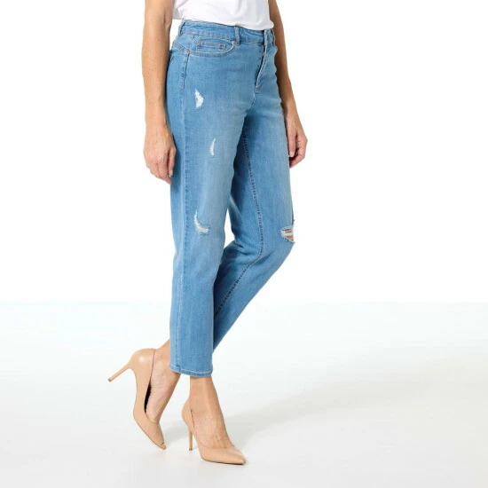 Budget 🔔 G By Giuliana Forever Stretch EcoChic Denim Barrel-Leg Jean Medium Wash 💯 3 Budget 🔔 G By Giuliana Forever Stretch EcoChic Denim Barrel-Leg Jean Medium Wash 💯