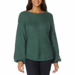 Buy ⌛ G By Giuliana Oversized Chunky Knit Sweater Mallard Green ⭐ -G by GIULIANA Sales Store unnamed file 1633