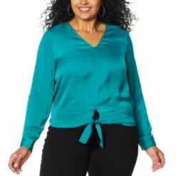 New 🤩 G By Giuliana 🔨 Hammered Satin Tie-Front Blouse Terracotta ⭐ 16 New 🤩 G By Giuliana 🔨 Hammered Satin Tie-Front Blouse Terracotta ⭐ -G by GIULIANA Sales Store unnamed file 1646