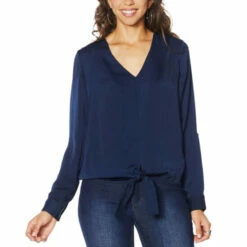 New 🤩 G By Giuliana 🔨 Hammered Satin Tie-Front Blouse Terracotta ⭐ 18 New 🤩 G By Giuliana 🔨 Hammered Satin Tie-Front Blouse Terracotta ⭐ -G by GIULIANA Sales Store unnamed file 1648