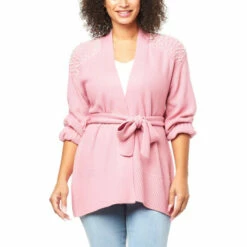 Coupon 👍 G By Giuliana Black Label Embellished Belted Cardigan 🔔