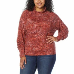 Wholesale 😉 G By Giuliana Reptile-Print Mock Neck Long-Sleeve Top Burnt Rust Reptile ✔️ 14 Wholesale 😉 G By Giuliana Reptile-Print Mock Neck Long-Sleeve Top Burnt Rust Reptile ✔️ -G by GIULIANA Sales Store unnamed file 1694
